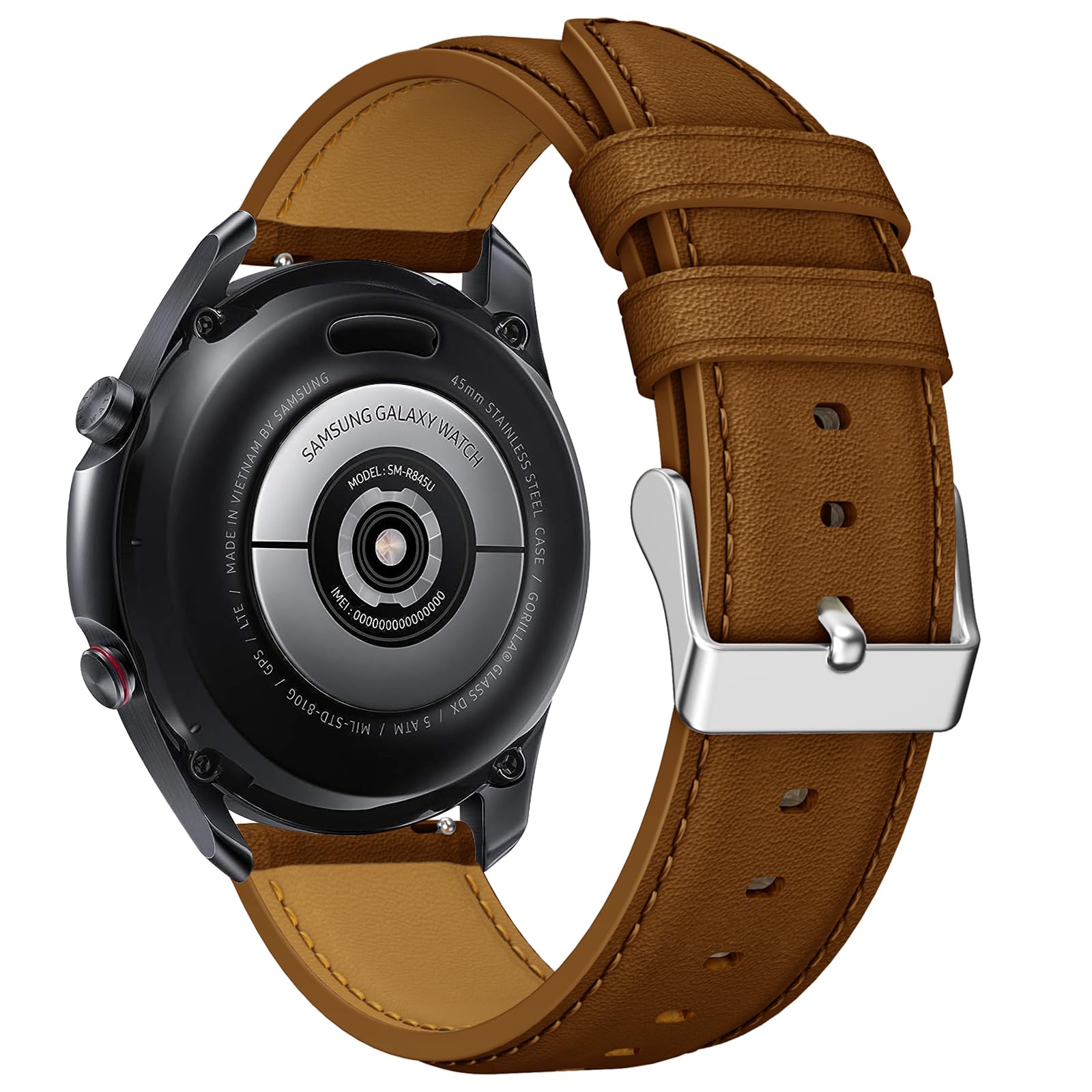 Cinturino per Amazfit GTR 3 Pro, 22mm Cinturino in Pelle per Amazfit GTR 4, GTR 3, GTR 3 Pro, GTR 2, GTR 2e, Amaz fit Stratos, Stratos 2, Stratos 3, Amazfit Pace, Amazfit Balance, Amazfit GTR 47mm