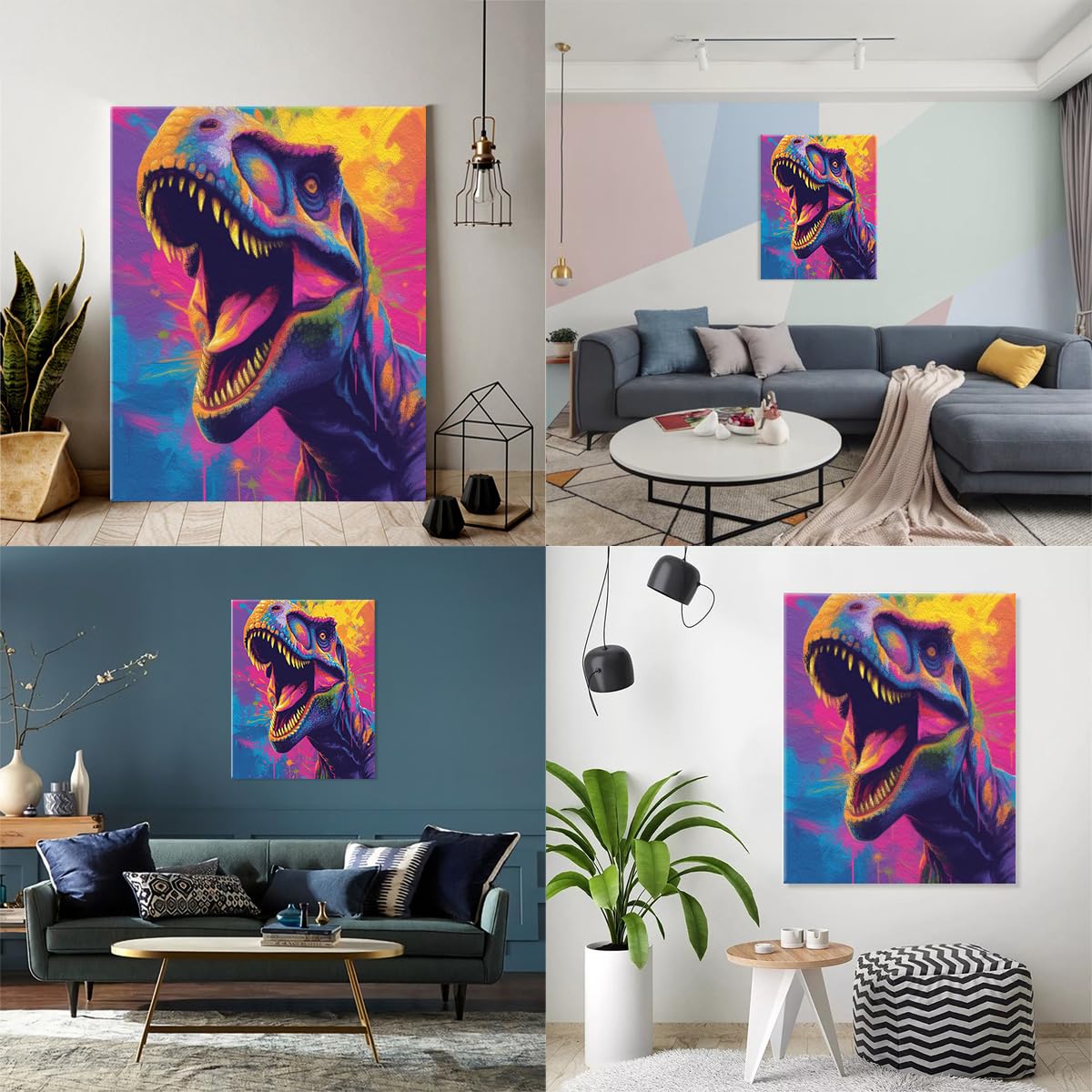 TANGFEIY Kit Peinture Par Numéros Dinosaures – Toile Pré-encadrée 30x40cm Avec Pinceaux Et Peintures Acryliques – Loisir Créatif Relaxant Pour Adultes Et Enfants Dès 13 Ans