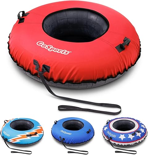 GoSports Tubo de nieve de invierno resistente de 44 pulgadas con cubierta de lona premium, trineo de grado comercial, elige tu estilo