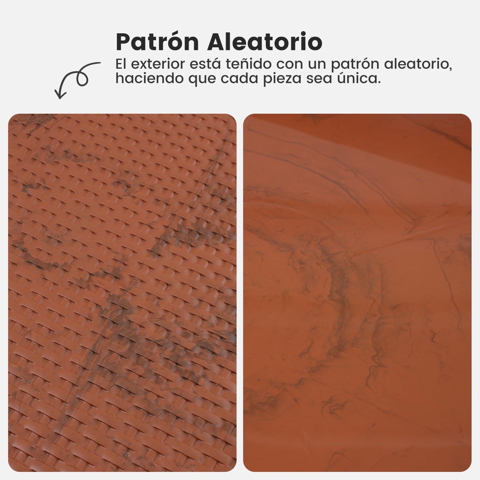 Gardner Pet Arenero Gato Cerrado, Color Madera Oscura | Fondo Extraíble, Diseño Estilizado, Material PP Reciclable, Filtración Anti-Olores,Dimensiones 50x50x50 cm