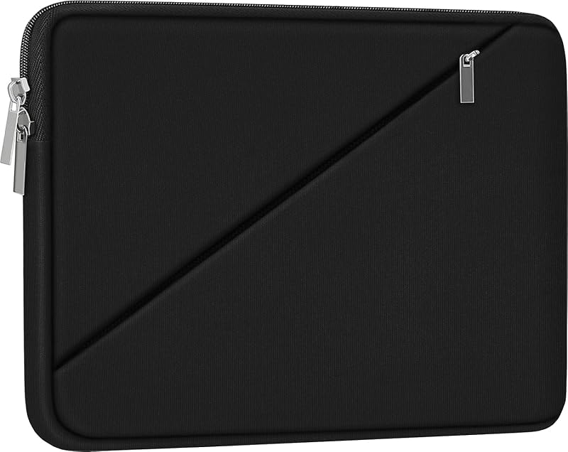 Laptop Case 15.6 inch, Traveling Carrying Computer Bag with Zippered Pocket | Laptop Sleeve, Shockproof Protective Laptop Cover Compatible for Apple Notebook, HP, Dell, Acer, Asus, Lenovo, Black