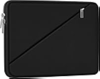 Laptop Sleeve Case 15.6 inch, Traveling Carrying Computer Sleeve Bag with Zippered Pocket, Shockproof Protective Laptop Cover Compatible for Apple Notebook, HP, Dell, Acer, Asus, Lenovo, Black
