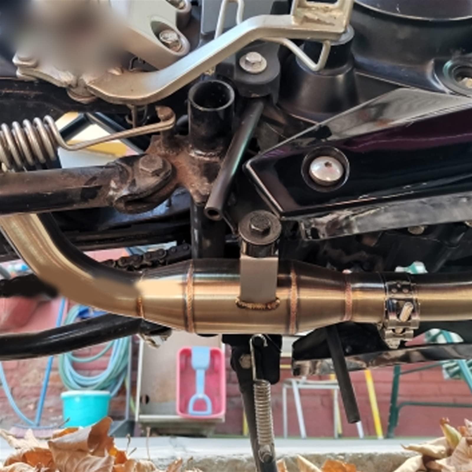 Silenziatore Di Scarico Moto Anteriore Collegamento Tubo Catalizzatore Fuga Modificato Slip On Per SUZUKI GIXXER 155 GIXXER155 GSX150F SF155