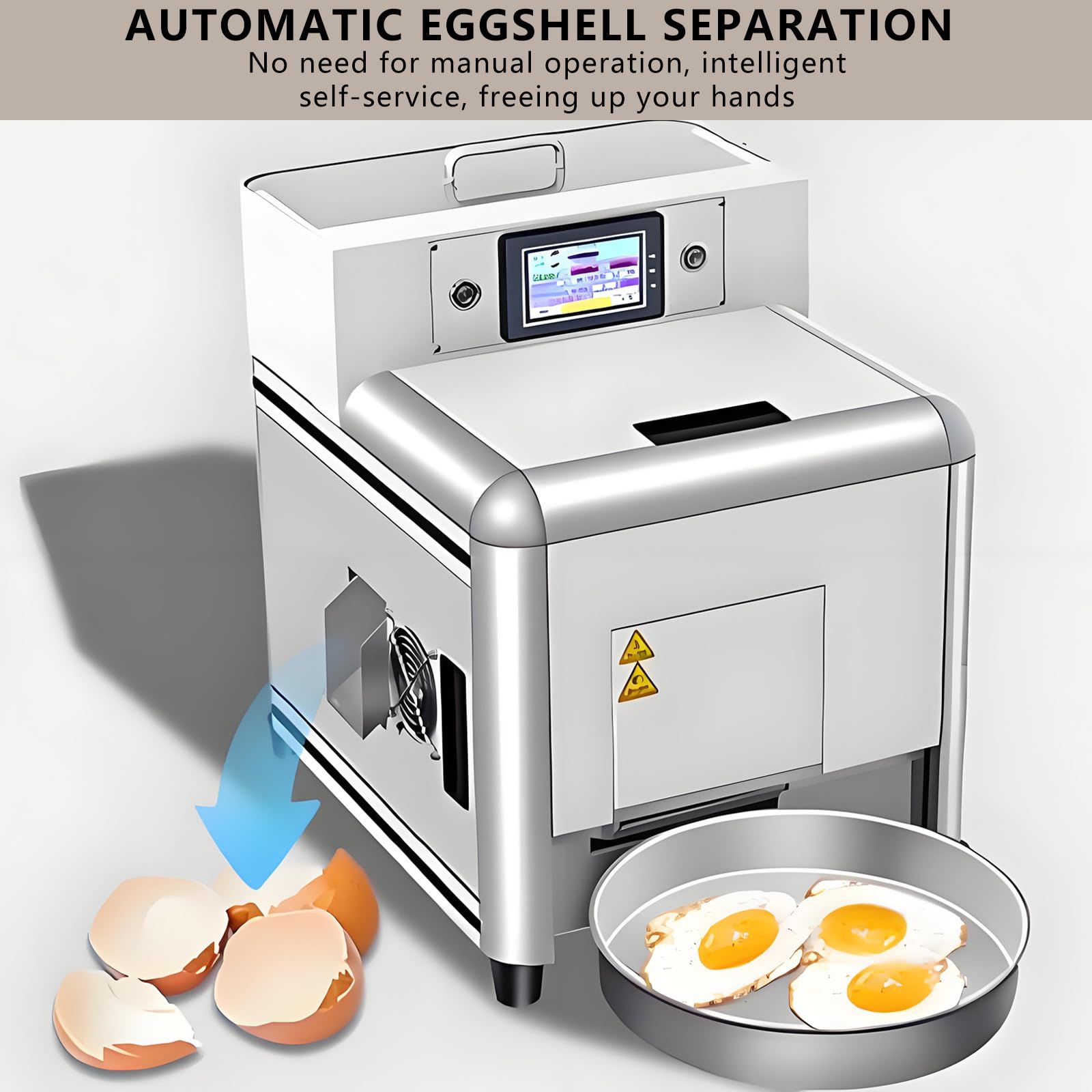 120 Pieces/h Automatic Fried Egg Cooking Machine - 80 Eggs Large Capacity,Simple Meeting Demand During Peak Hours 3