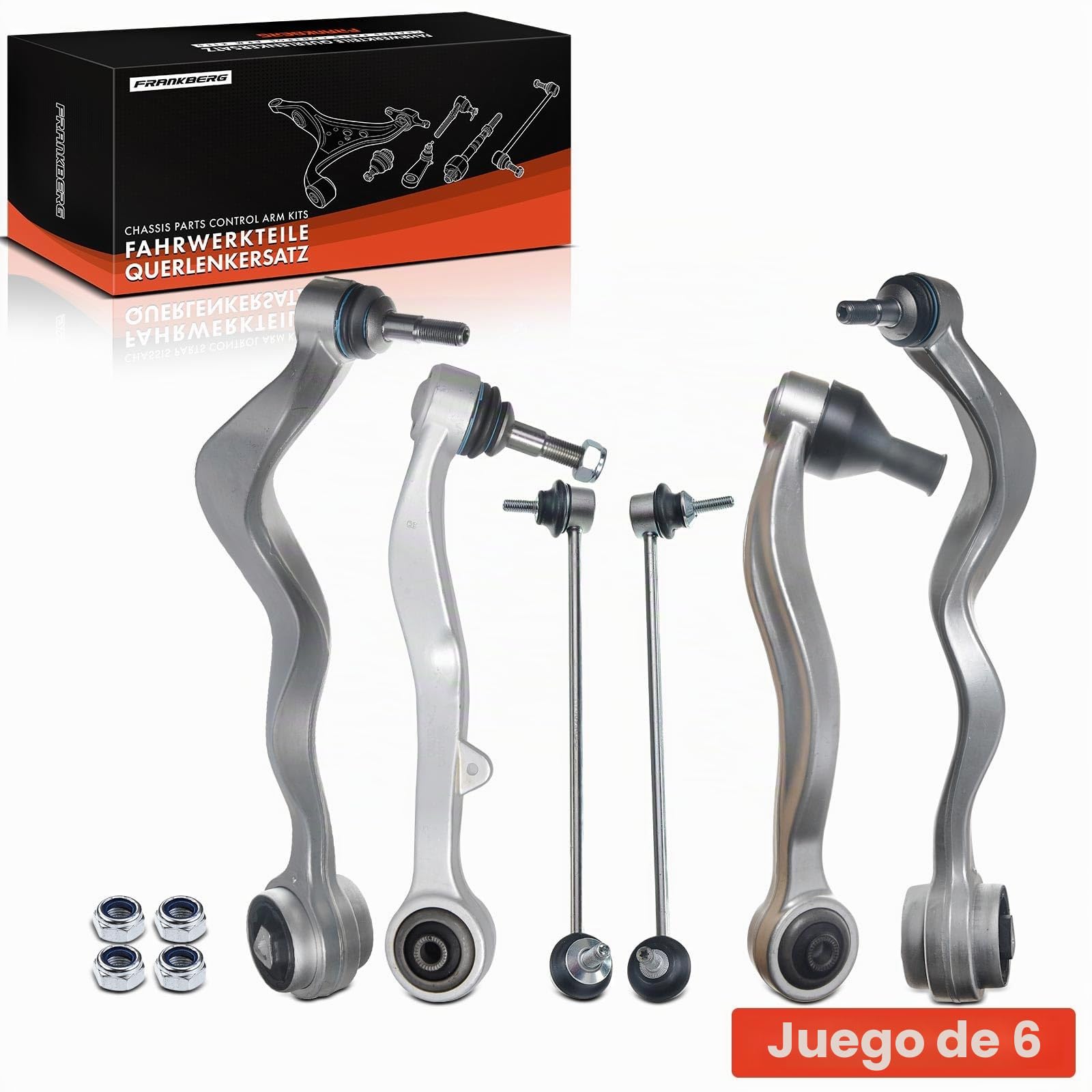 Frankberg 6x Brazo transversal Brazo de eje Compatible con Serie 5 Touring E61 Serie 5 E60 Replace# 3130678154