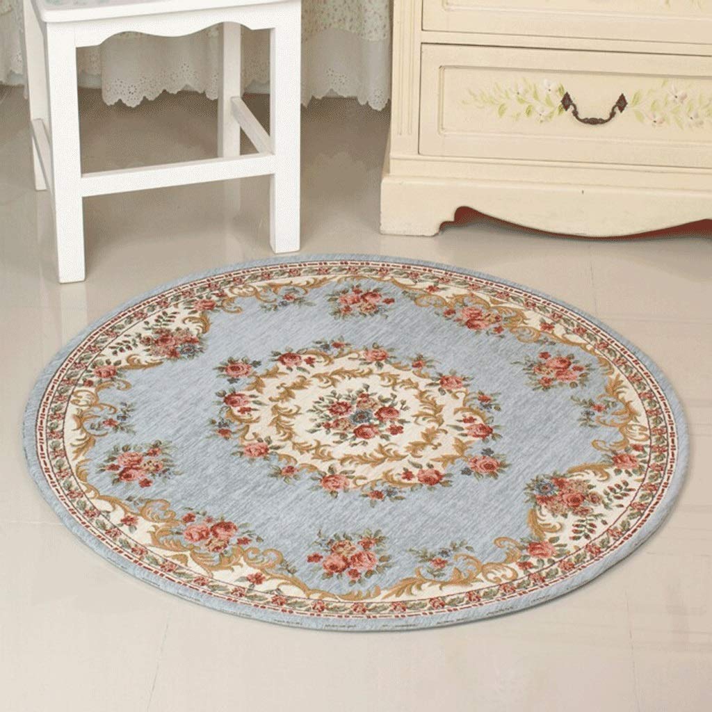 Tapis rond lavable en machine tapis oriental d'intérieur de 90 cm