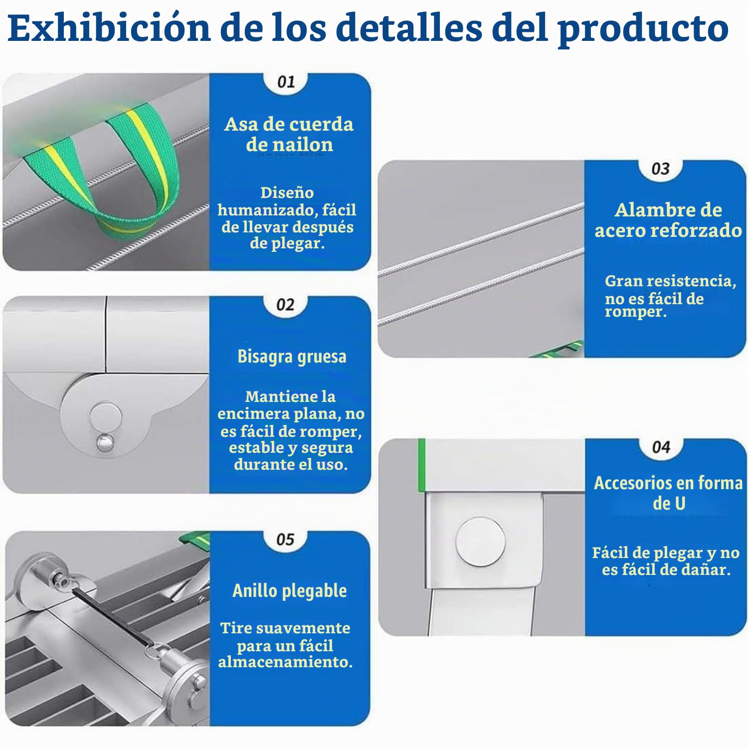 Plataforma Trabajo Plegable Portátil y Ajustable, Escalera Mano y Andamio de Acero, Carga Máxima 800 Libras, 200 * 40