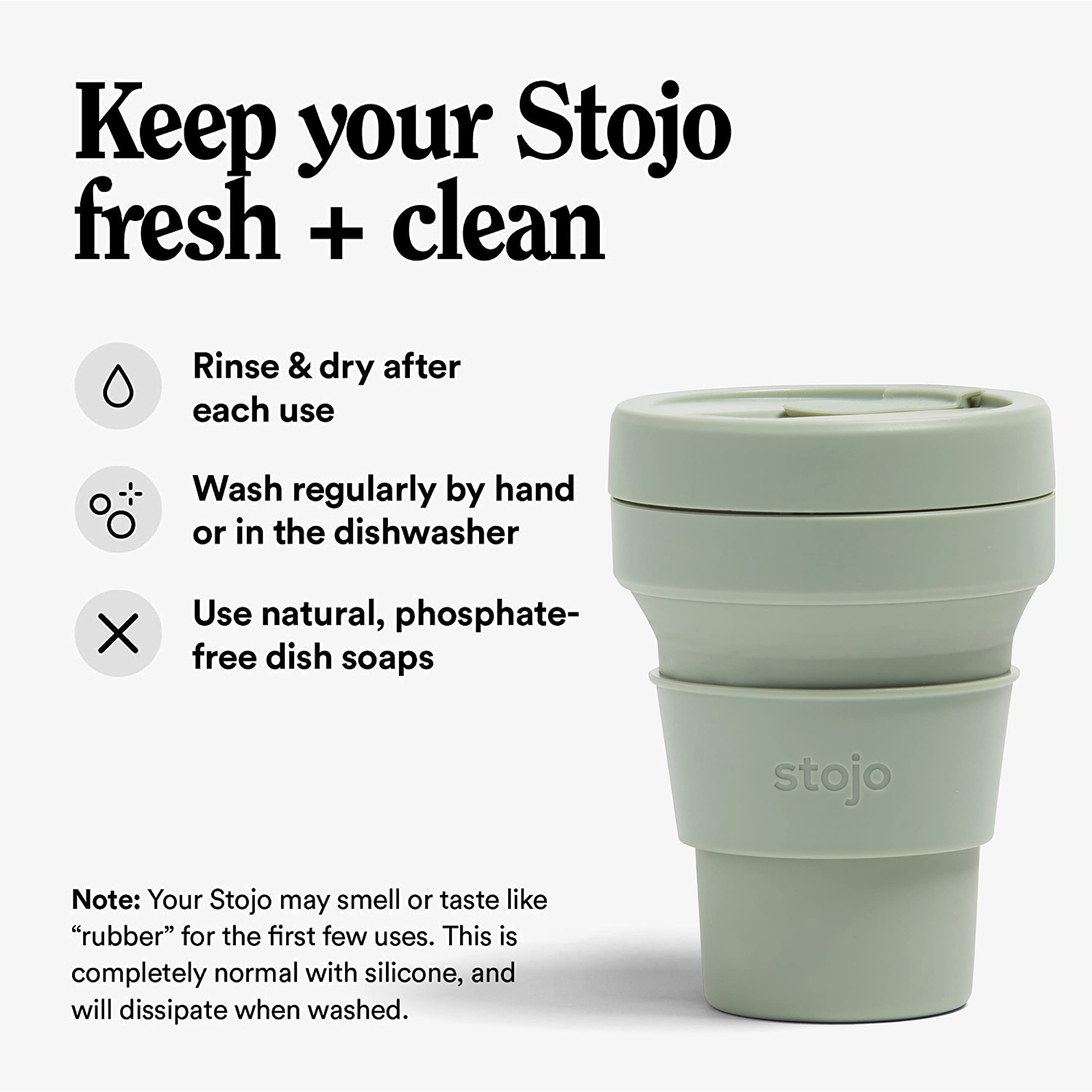 STOJO Pocket Cup Sage - Tazza pieghevole per adulti, unisex, multicolore (multicolore, confezione da 1)