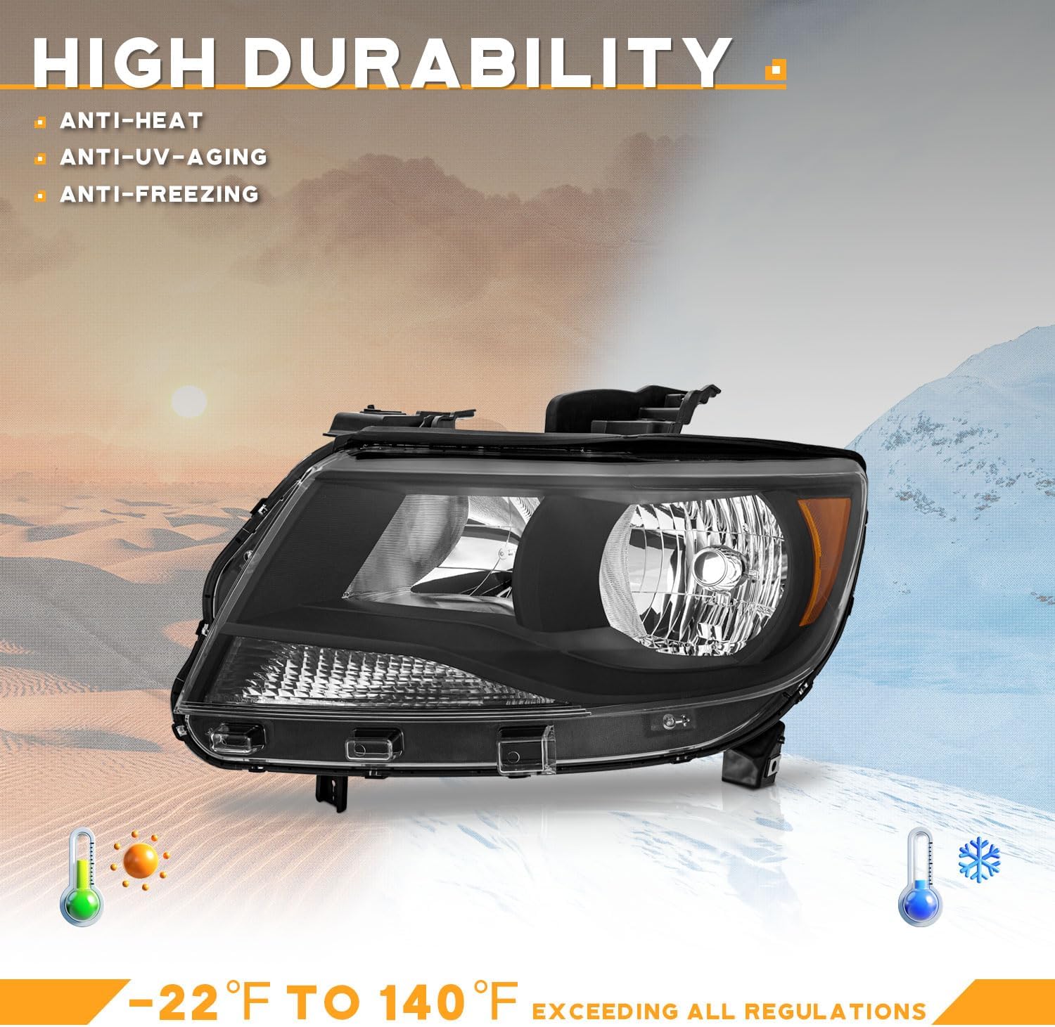 WEELMOTO [Factory OE Style Headlights Assembly for 2015-2022 Chevy Colorado 4-Door Extra Cab, Compatible with 15 2016 2017 2018 2019 2020 2021 22 Colorado Headlamp Replacement Driver&Passenger Side