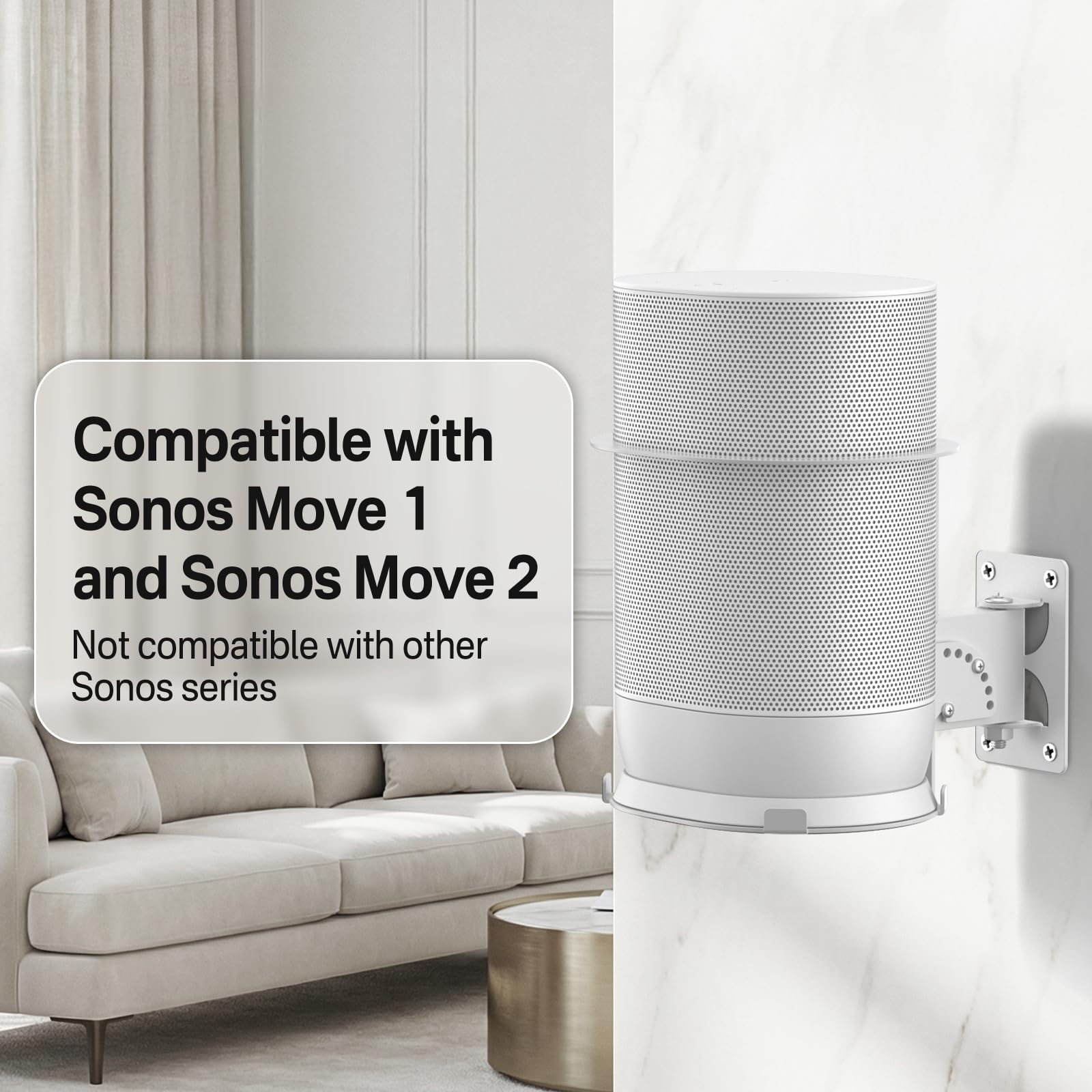Speaker Mount for Sonos Move and Sonos Move 2 Wall Mount with Tilt