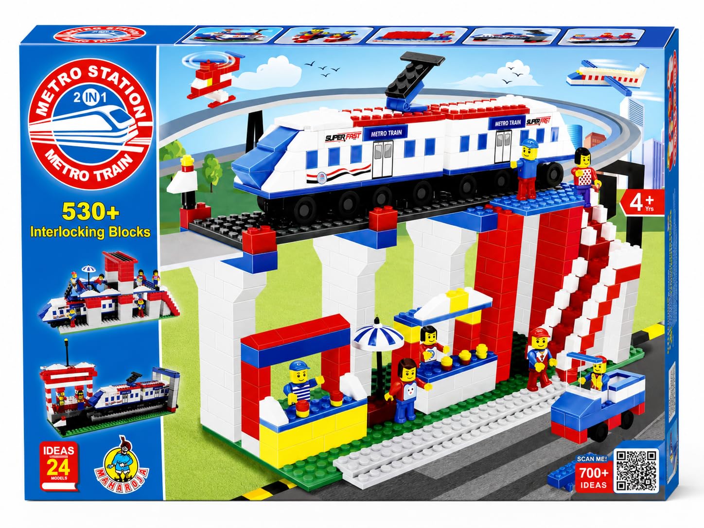 Negi Metro Station Building Blocks Set for Kids 4+ Years, 530+ Pieces DIY Metro Train Construction Toy with Station Platform, Tracks & Figures, Educational STEM Learning Playset for Boys and Girls-image-33