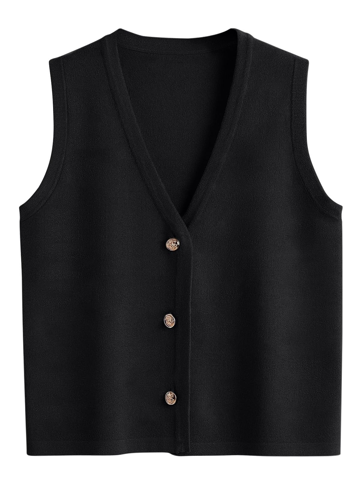 LILLUSORY Vest Tops for Women 2026 Summer Outfits Striped Sweaters Button Up Casual Blouses Jacket Fashion Clothes