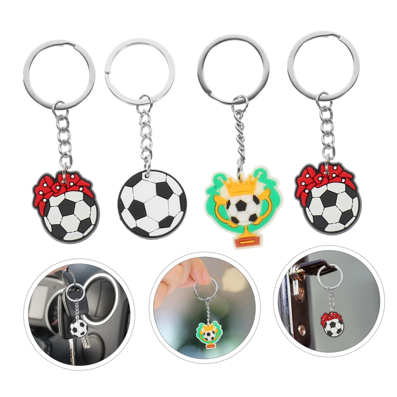 TOYANDONA Llavero Pelota Deportiva Colgantes De Llavero De Fútbol Pequeño Llavero Decorativo Adornos Colgantes De Mochila Llavero Novedad Pegamento Blando De Pvc