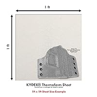 Vista 6 de Hoja de Termoformado Kydex - (Textura P1) - (Espesor de 0,15 cm) - (20,3 cm x 20,3 cm) - (Gris Barco) - (2 Hojas) - Para Hacer Fundas DIY, Armadura