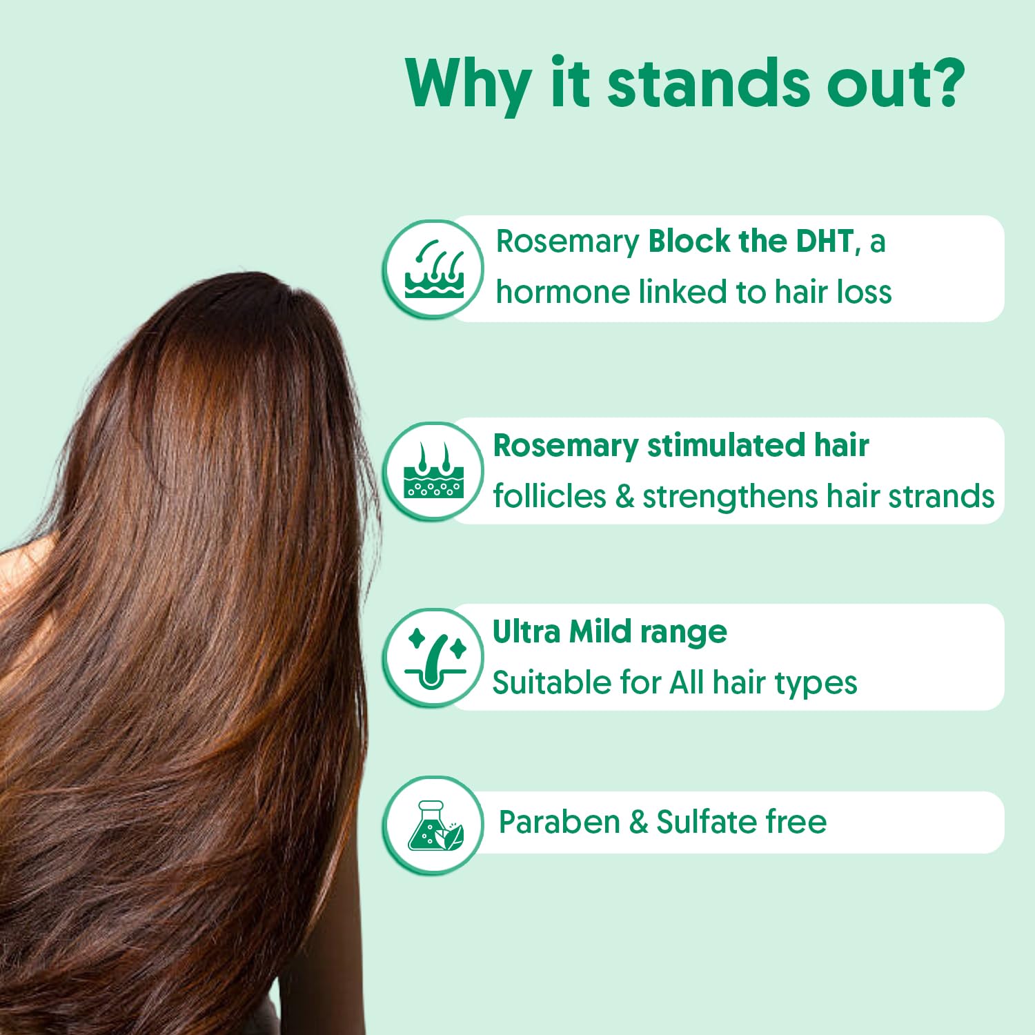 Aravi Organic Rosemary Anti-Hairfall Shampoo | Shampoo For Hair Growth & Hairfall Control | Up to 94% Stronger Hair | Sulphate Free | For Dry & Frizzy Hair | All Hair Types - 6.7 FL Oz / 200 ml - Image 3