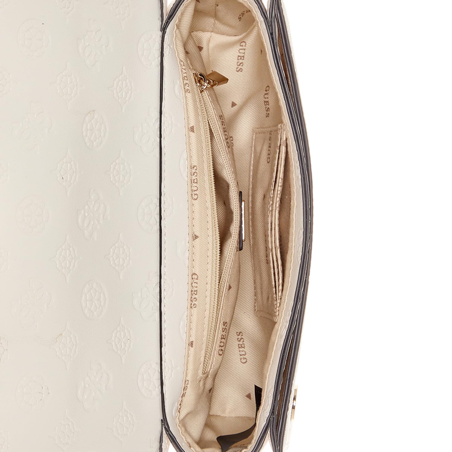 Image secondaire de Sac à Main GUESS Gerty Convertible en Cream White avec Détails Dorés