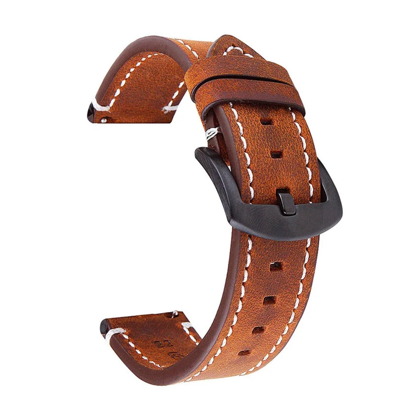 MRKU Bracelet de Montre Vintage en Cuir véritable pour Montre connectée