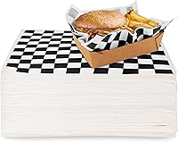 Vista 8 de (250 unidades) Hojas de papel encerado blanco de 12 x 12 pulgadas para alimentos, revestimientos de cestas, cuadrados para sándwich, envolturas