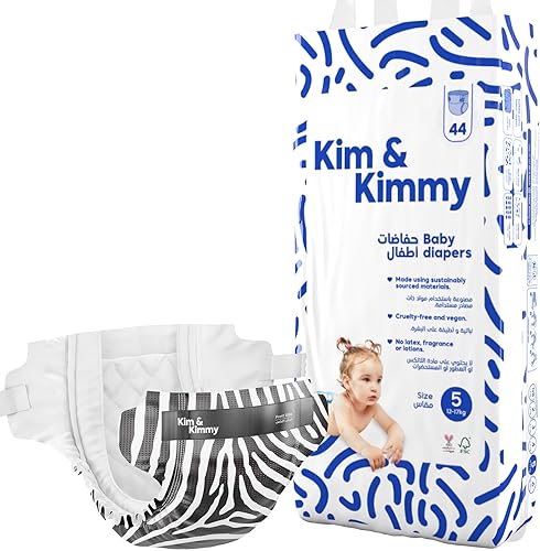 Miniatura 25 de Kim & Kimmy Pañales ecológicos, recién nacidos, hasta 11 libras, 32 pañales – Protección contra fugas de 12 horas, sin erupciones, hipoalergénicos –