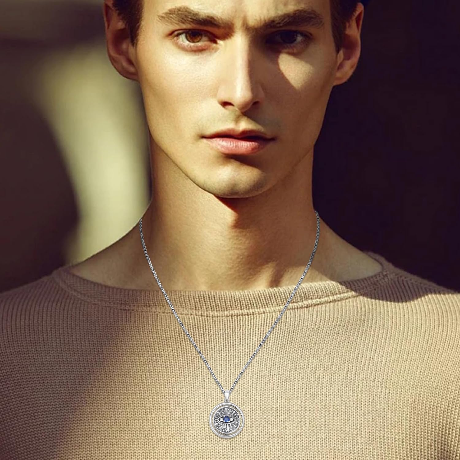 Evil Eye Necklace for Women 925 Sterling Silver, Protection Necklace with Blue Evil Eye Charm, Evil Eye/Lotus Pendant Jewelry, Birthday Christmas Gifts for Her - Image 6