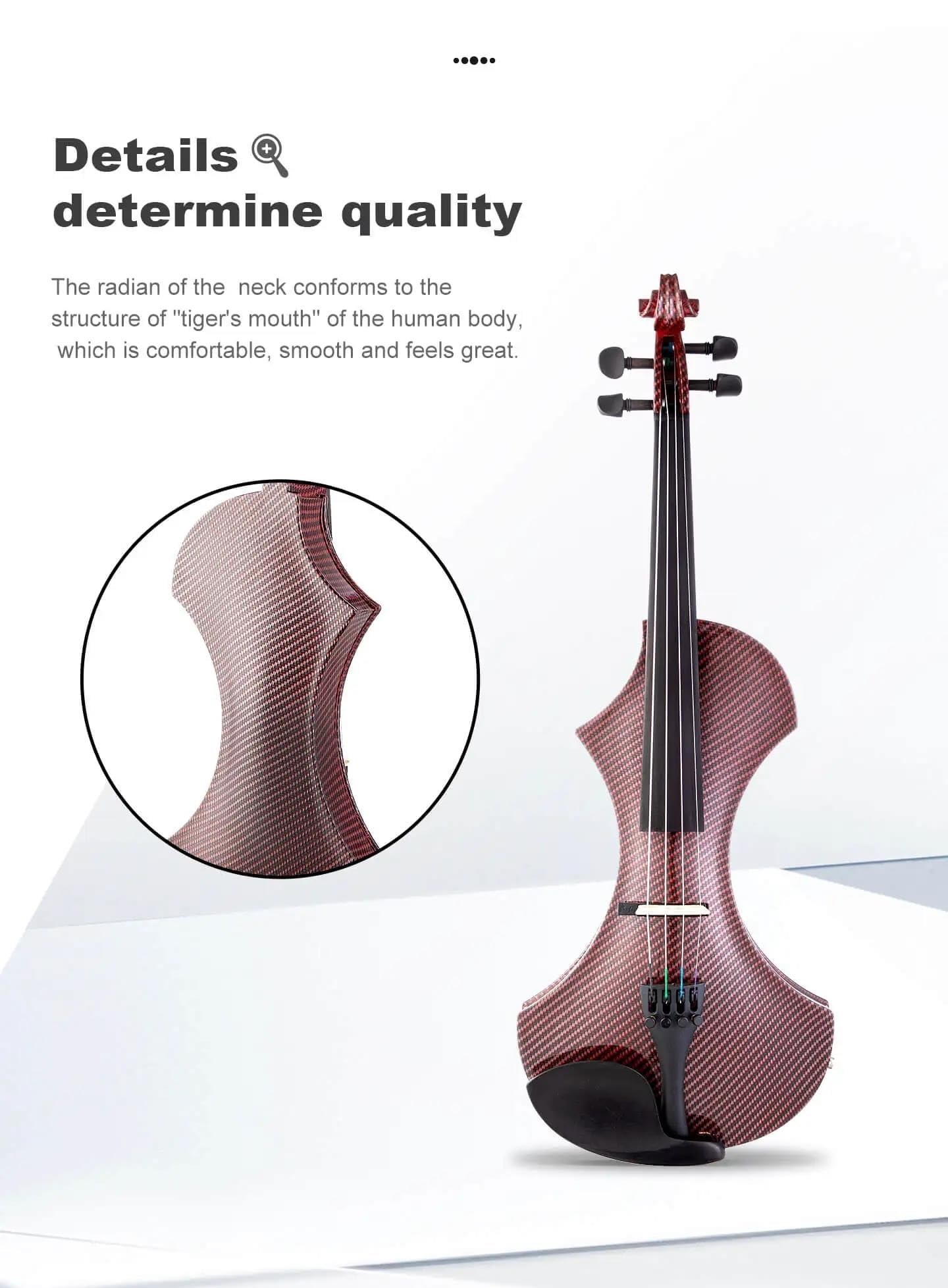 Violine 4/4 Größe Elektrische Violine, Korpus Aus Fichte(Style 3)