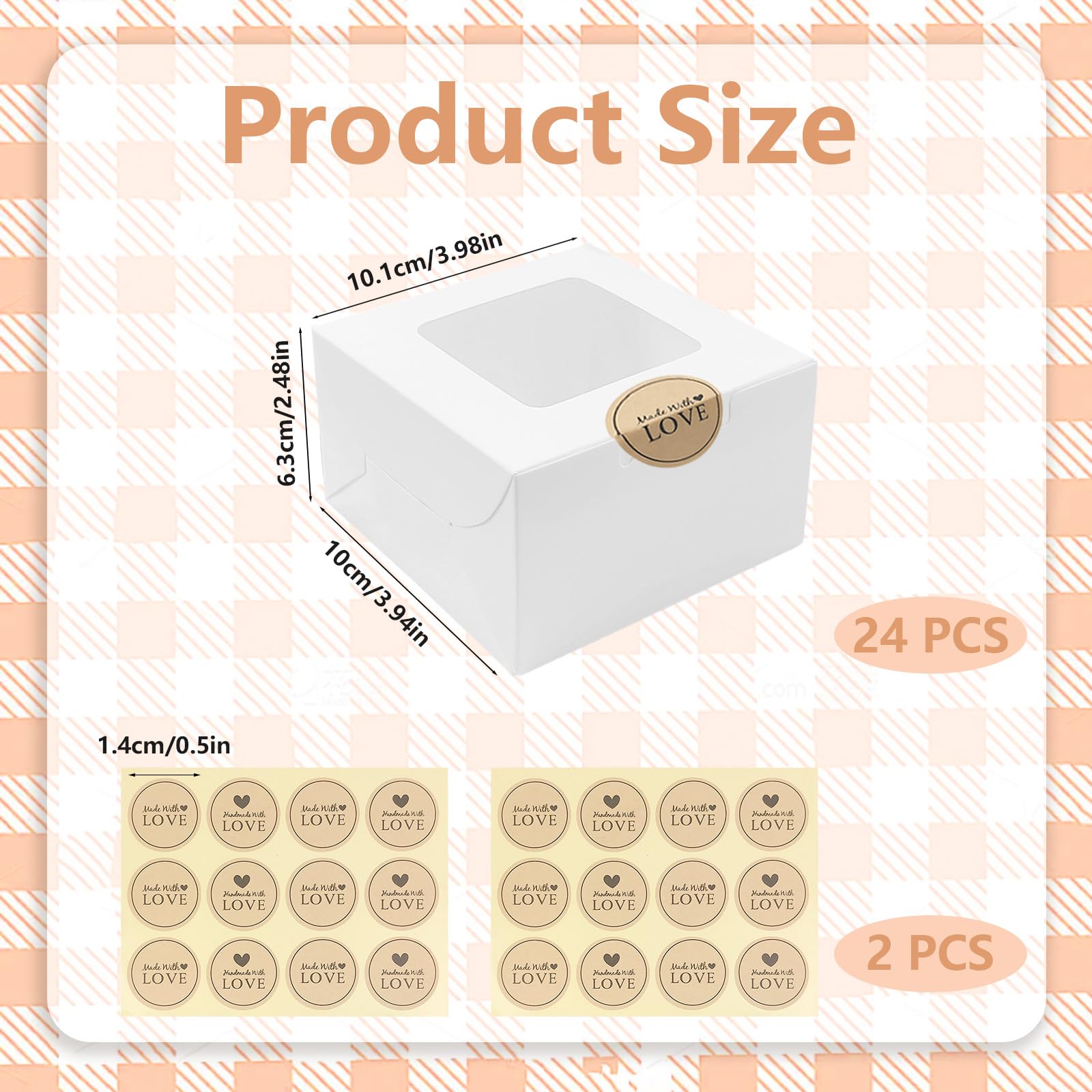 24 PCS Cupcake Boxes with Windows - Image 2