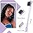Geiserailie 3 Pcs Slick Back Hair Brush Set Bristle Brush Edge Control Teasing Comb for Women Black Hair(Clear Purple)