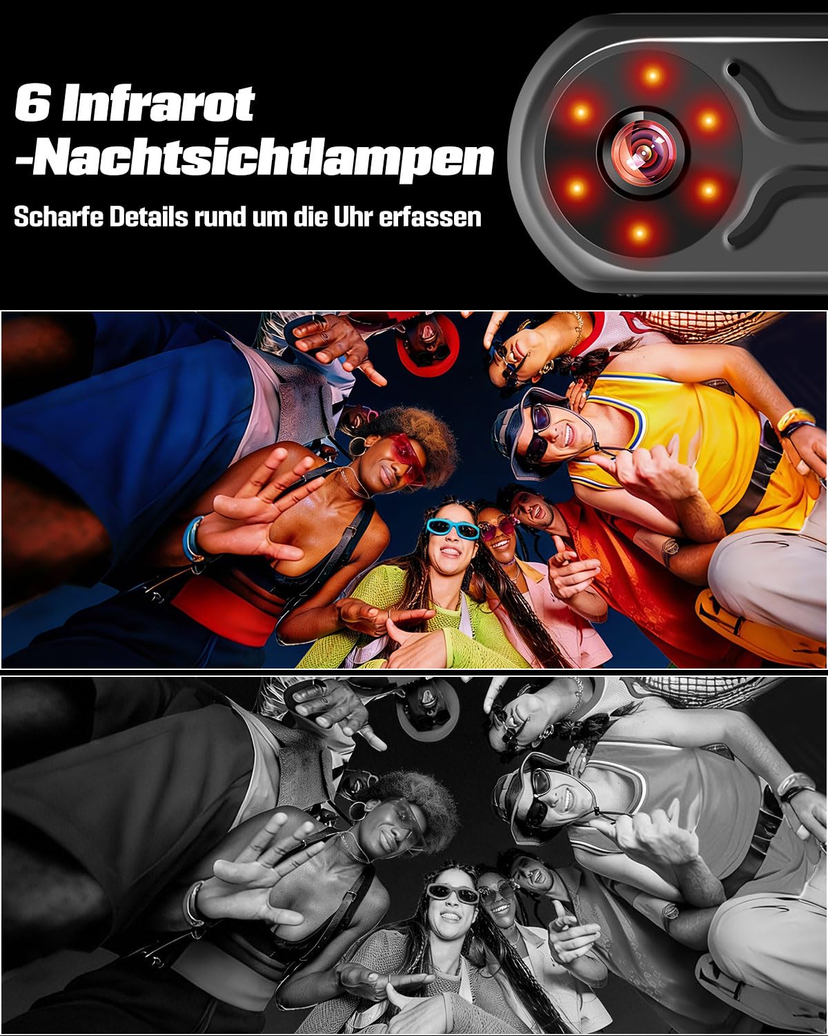 1080P Action Cam mit 0,85-Zoll-Display, BodyCam Körperkamera Mini Magnetisch mit 120° Weitwinkel, 360° Rückenclip, 120-Minuten-Batterie, Ski Kamera, Motorrad Kamera, Helmkamera