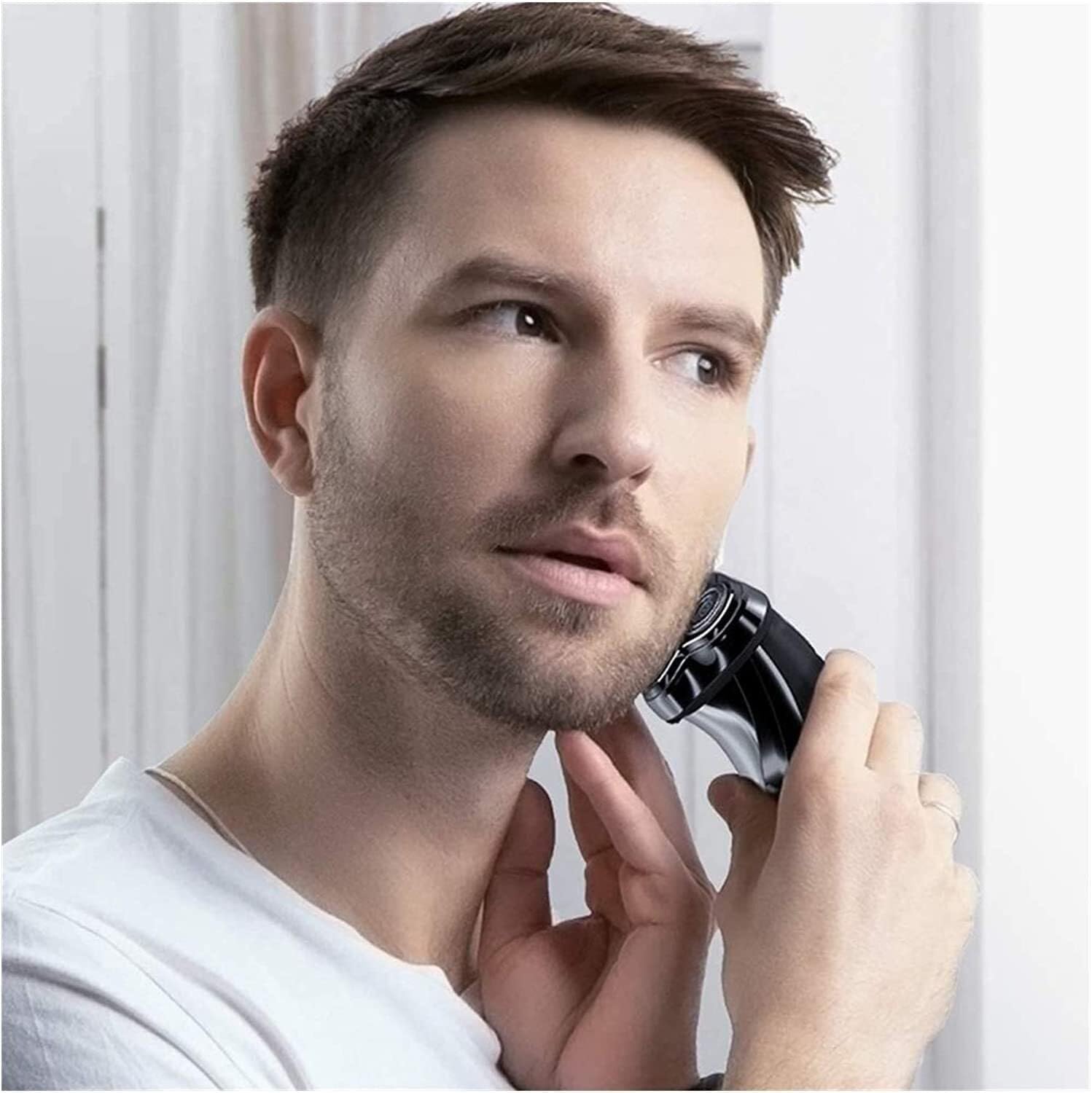 WEedsy Electric Razor, 3D Rechargeable Waterproof Electric Shaver, Wet & Dry Rotary Shavers for Men Electric Shaving Razors with Pop-up Trimmer, LED Display 150 Mins Battery Life for Shaving