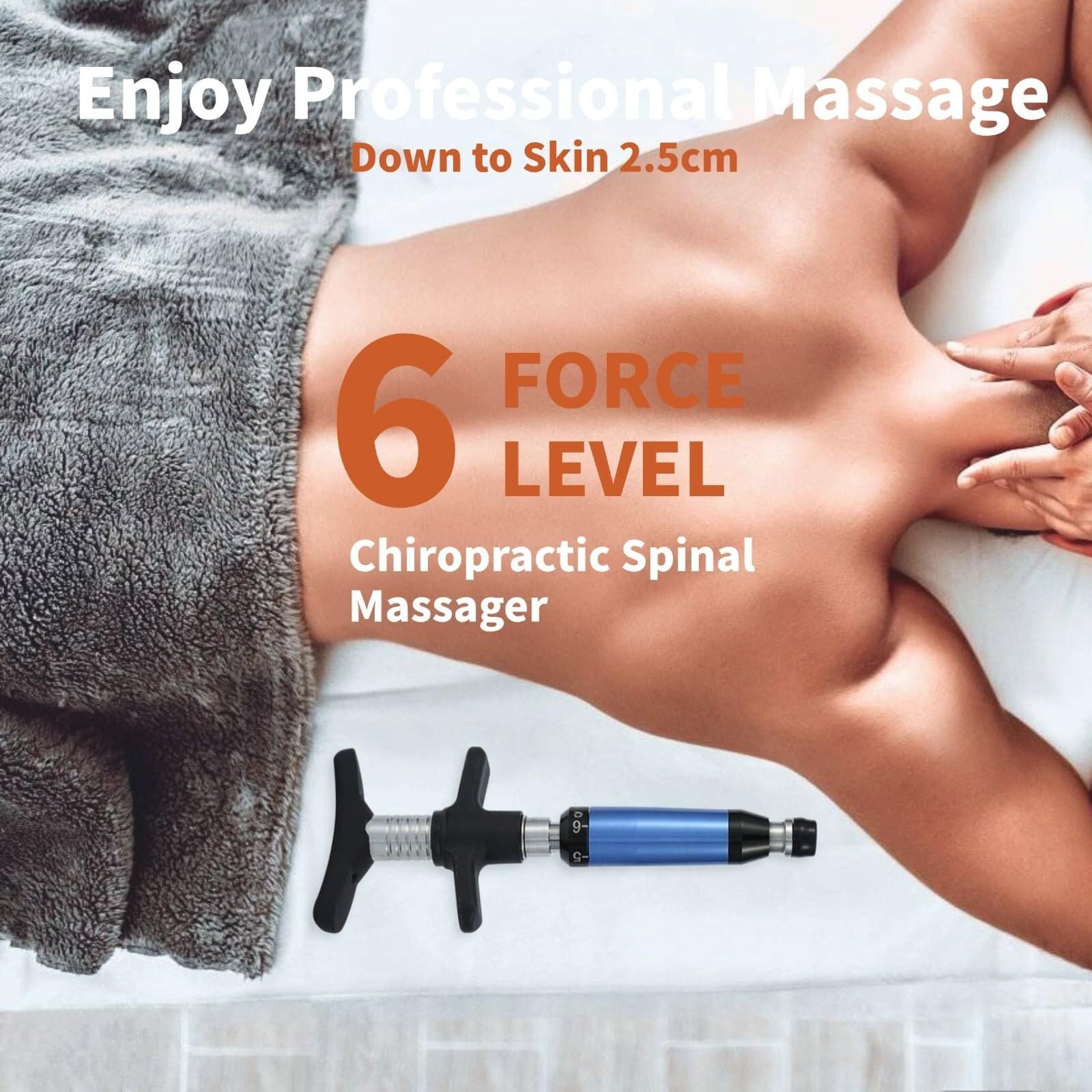 Chiropractic Activator, ręczny korektor regulacji kręgosłupa i szyi, masażer impulsowy 50-300N do łagodzenia bólu pleców, przenośny sprzęt terapeutyczny z etui