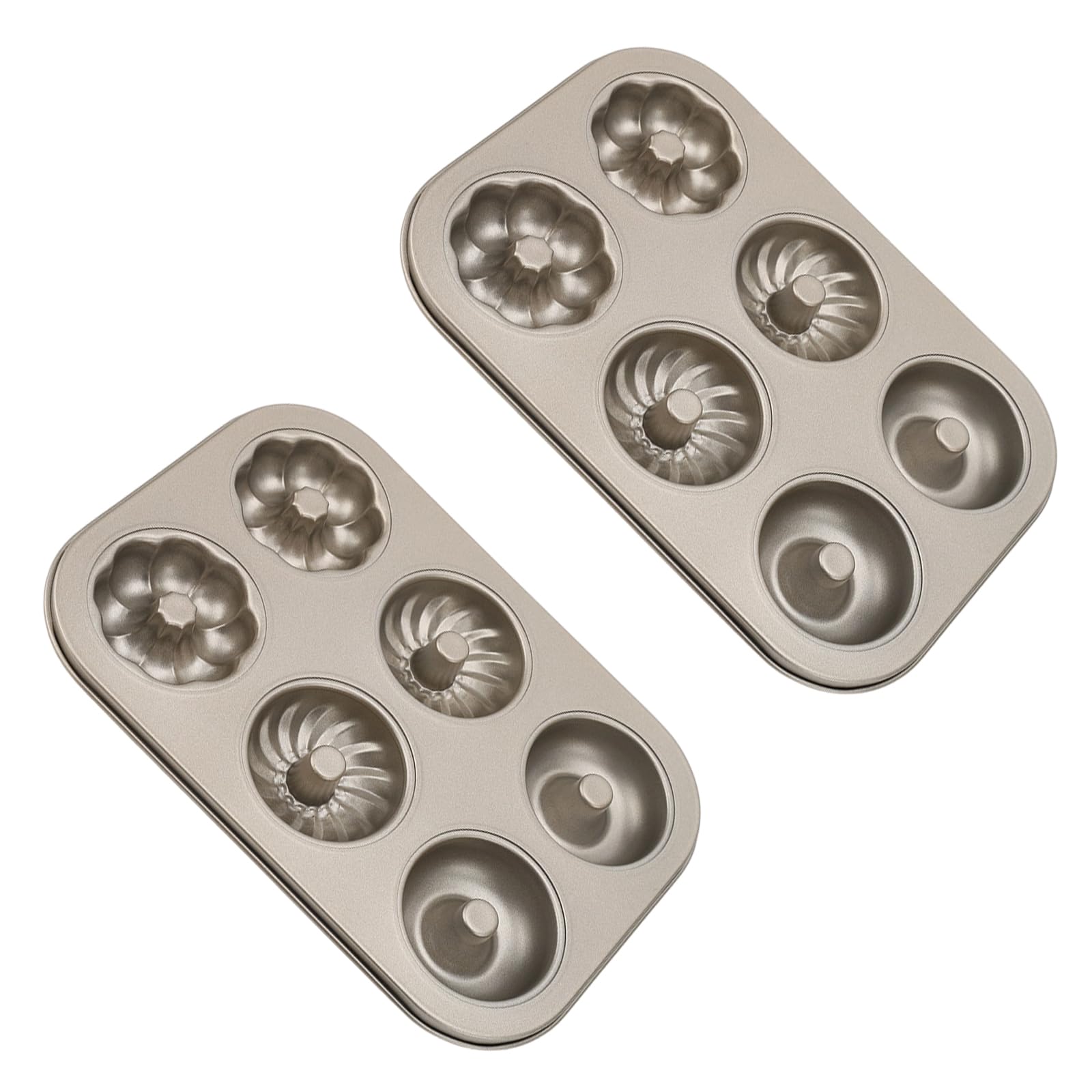Jazuaiao Of 2 Stainless Steel Construction Baking Molds for Uniform Heat Distribution Home Baking Tool Kitchen Gadget Bake Molds
