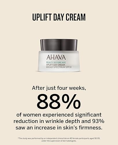Miniatura 3 de AHAVA Uplift Crema de día, amplio espectro SPF20 - Crema hidratante rica para levantar, reafirmar y tensar la piel, reduce las arrugas profundas,
