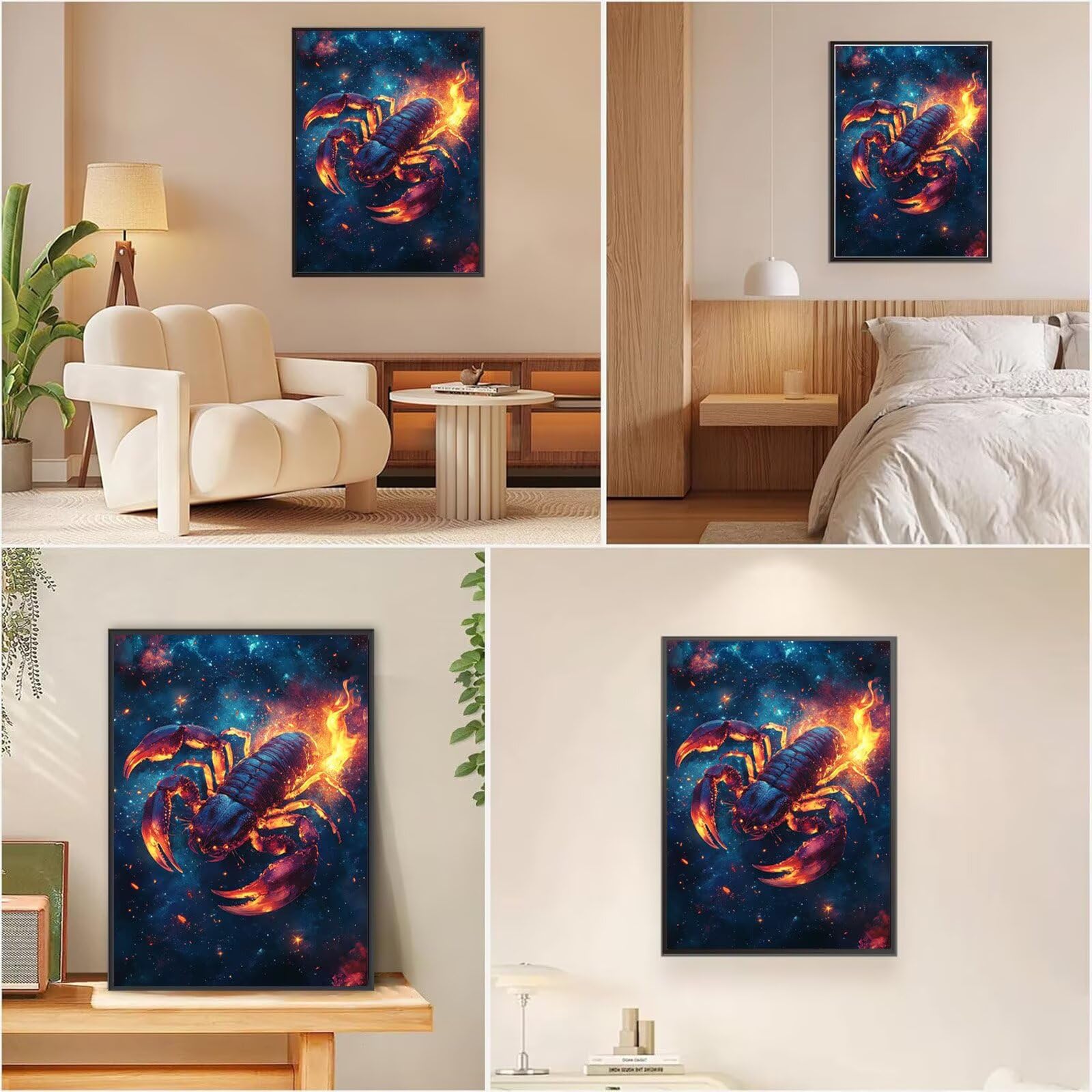 Skorpion Diamond Painting Traum Diamond Painting Eckige Steine 60x90cm, 5D Vollbohrer Diamanten Kinder Anfänger Bastelset, DIY Set Erwachsene Kreativ Set für Erwachsene für Zimmer Wand Deko, Model708