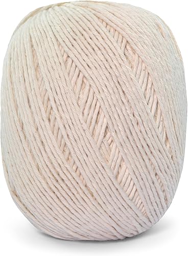 Miniatura 2 de Circulo - Hilo de algodón natural 410 grueso, 14.11 onzas de hilo sin teñir, 100% algodón brasileño para ganchillo, tejido y macramé, color 20,