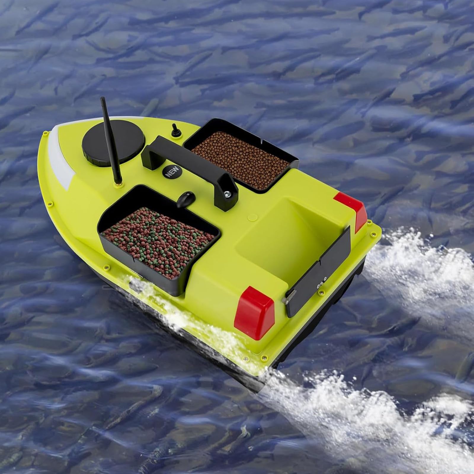 SAIYERUS Fishing Bait Boat for Carp Fishing - 600M Long Range, GPS Navigation & 99 Position Point, Auto Return, Wireless Remote Control, 2-3KG Capacity, Waterproof & Durable, 12000mAh Battery