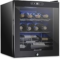 Vista 1 de Schmecke - Refrigerador de vino con compresor de 12 botellas con cerradura Gran bodega independiente Refrigerador de vino digital 41f-64f