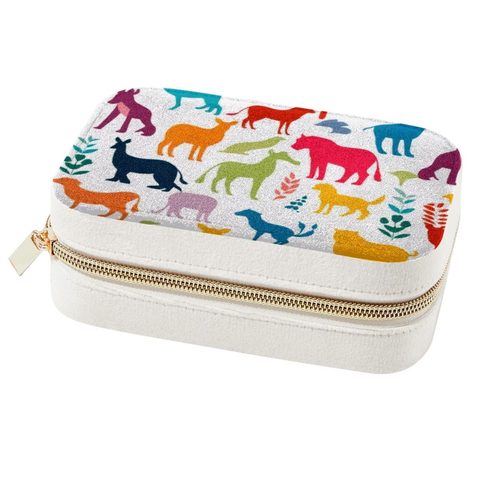 Boîte à bijoux voyage double couche grand format pour bagues et colliers