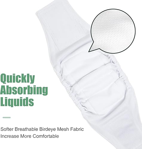 Vista 20 de wegreeco Pañales lavables para el vientre para perros machos (patrón elegante) – Pañales lavables para perros machos, pañales para perros machos
