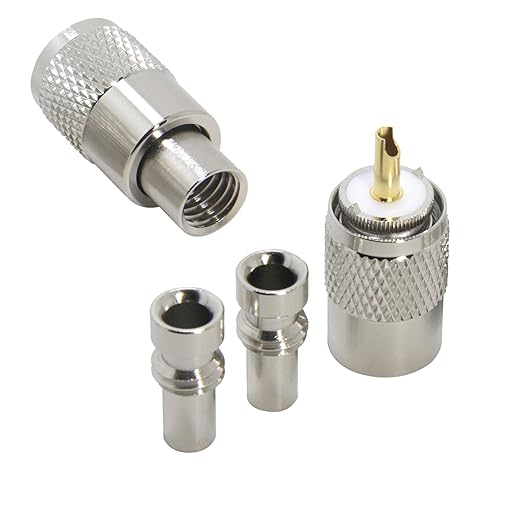 Conectores PL-259, Paquete de 5, Macho, Coaxial, para Antena de Radio miniatura 5