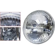 Scott Drake 5 3/4" Round Halogen High Beam Headlamp with Reverse Raised "FoMoCo" Logo, Compatible with 1964-1973 Ford Mustang, Model B8AZ-13007-B