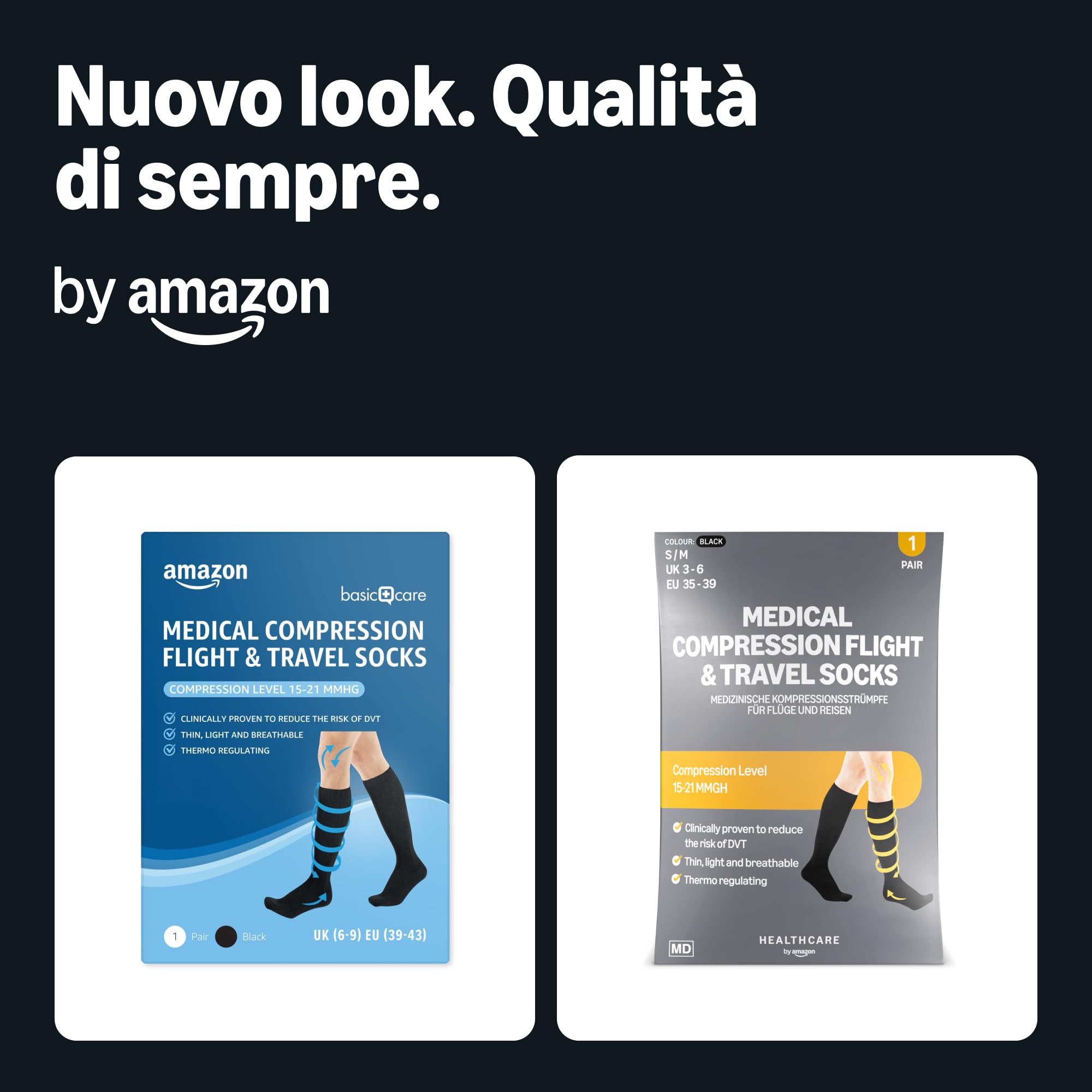 Calze Compressione Ginocchio Alte – Seta Liscia – Per Volo, Viaggio, Maternità – Pretty Legs