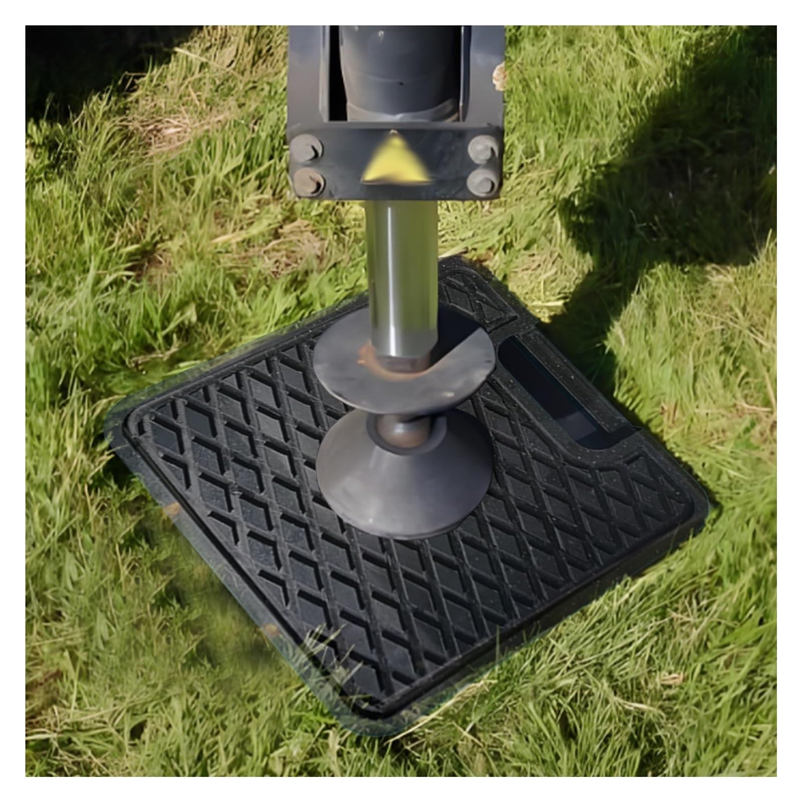 4er-Pack Stabilisierungs-Stützplatten für Wohnmobil, Kran und Abschleppwagen – Hochleistungs-Auslegerplatten (12x12, 14x14, 18x18, 24x24 Zoll) mit Griff – Robuste Stützplatten für sicheres A