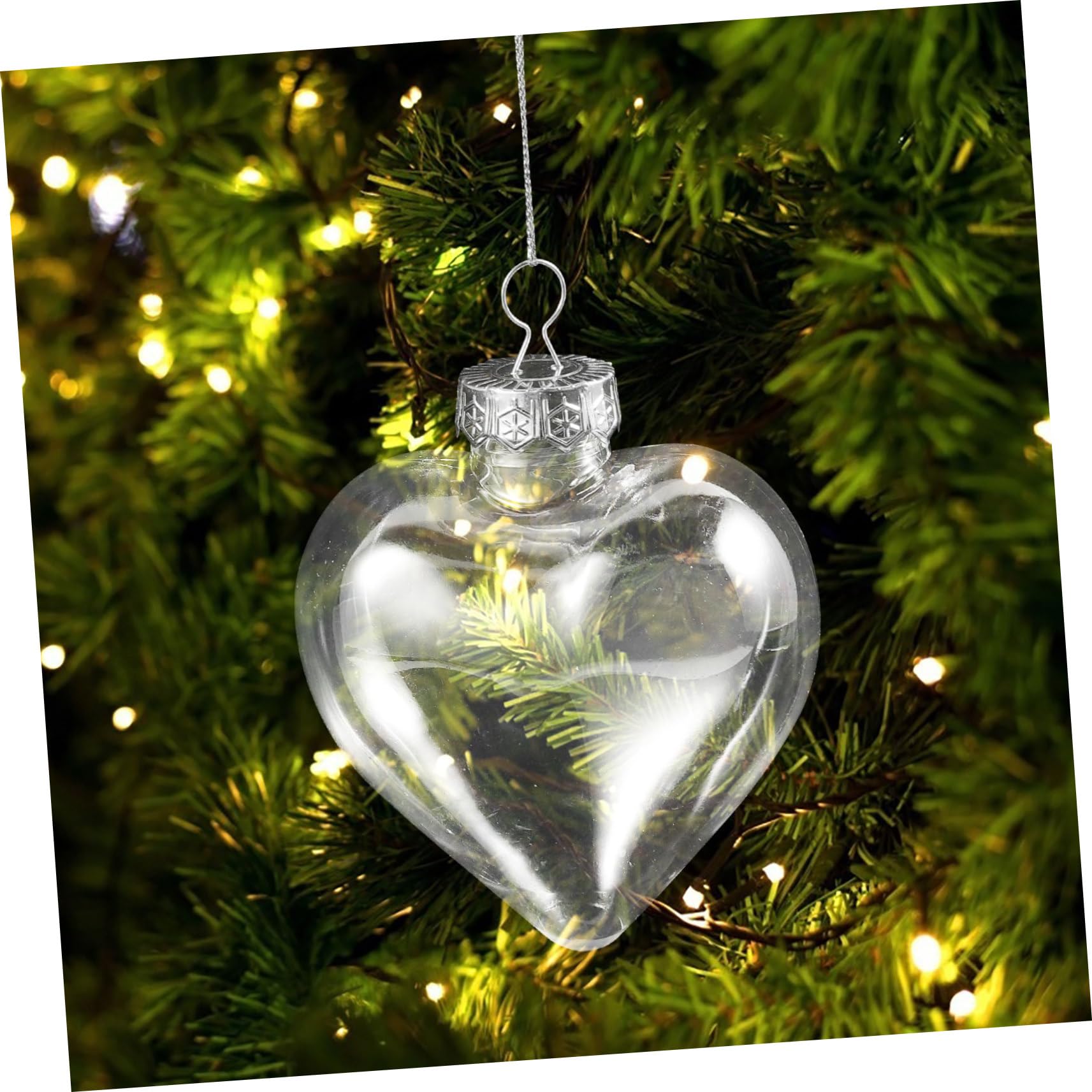 16pezzi Palline Di Natale Trasparenti Da Palla Riempibile Fai Da Te Decorazione Per Albero Di Natale Pendente in Plastica Per Finestre e Alberi