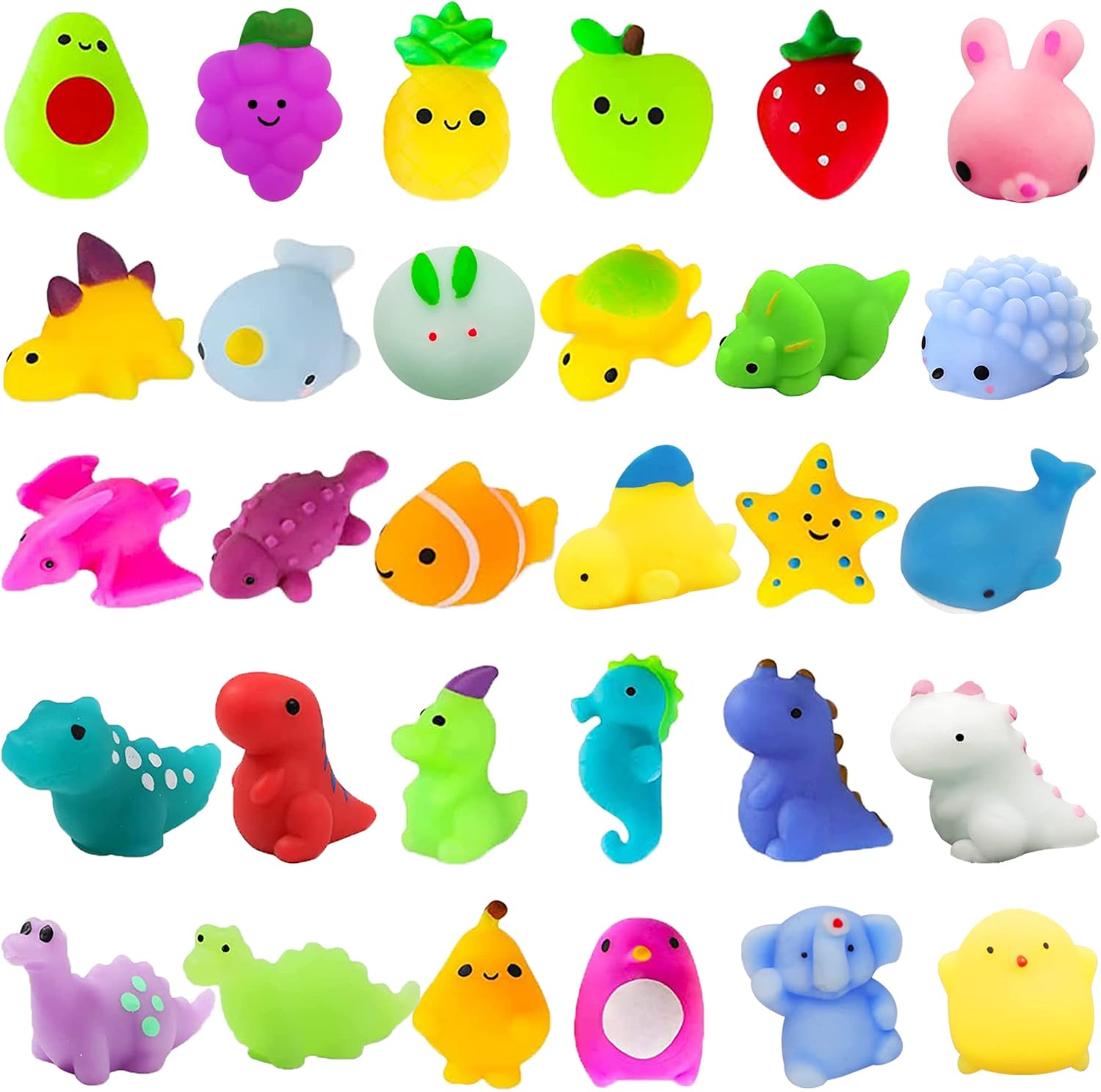 MADO Mochi Squishy Toys, 30pcs Mini Mochi Squishy Fidget Toy, Squishy