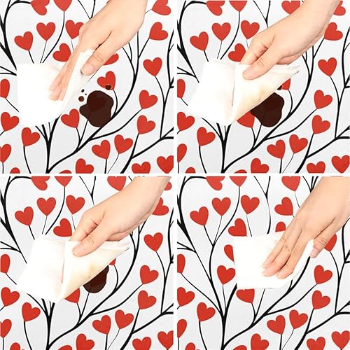 Vista 133 de cfpolar Mantel redondo ajustable de verano, hojas de palma tropical, borde elástico, mantel redondo lavable para uso en interiores y exteriores, se