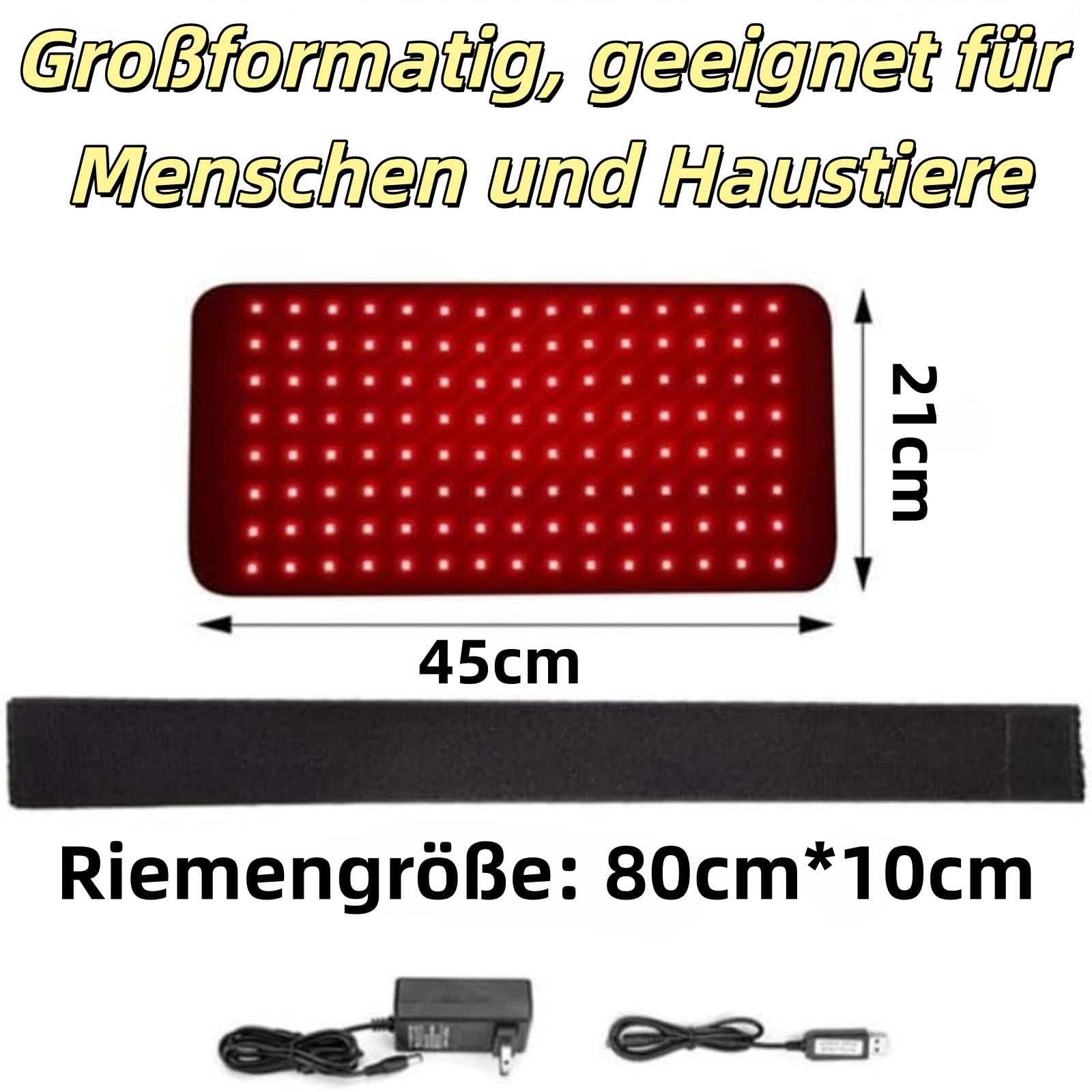 Rotlicht-Therapiematte für Hunde und Katzen, 660nm & 840nm Infrarotrotlichttherapie, Schmerz- & Gelenkunterstützung, Sichere Wärmetherapie, Einfache Anwendung zu Hause