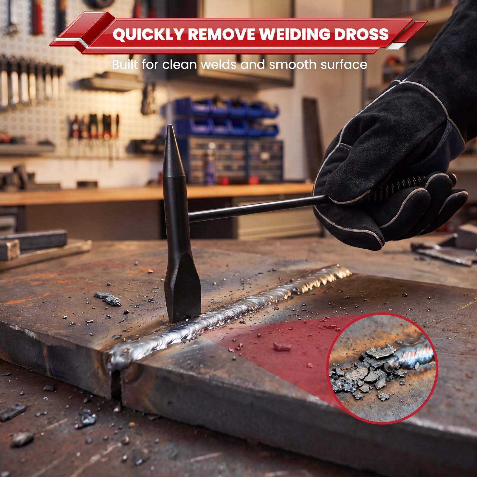 Bestarc Welding Hammer & Brush Set - Slag Removal -6