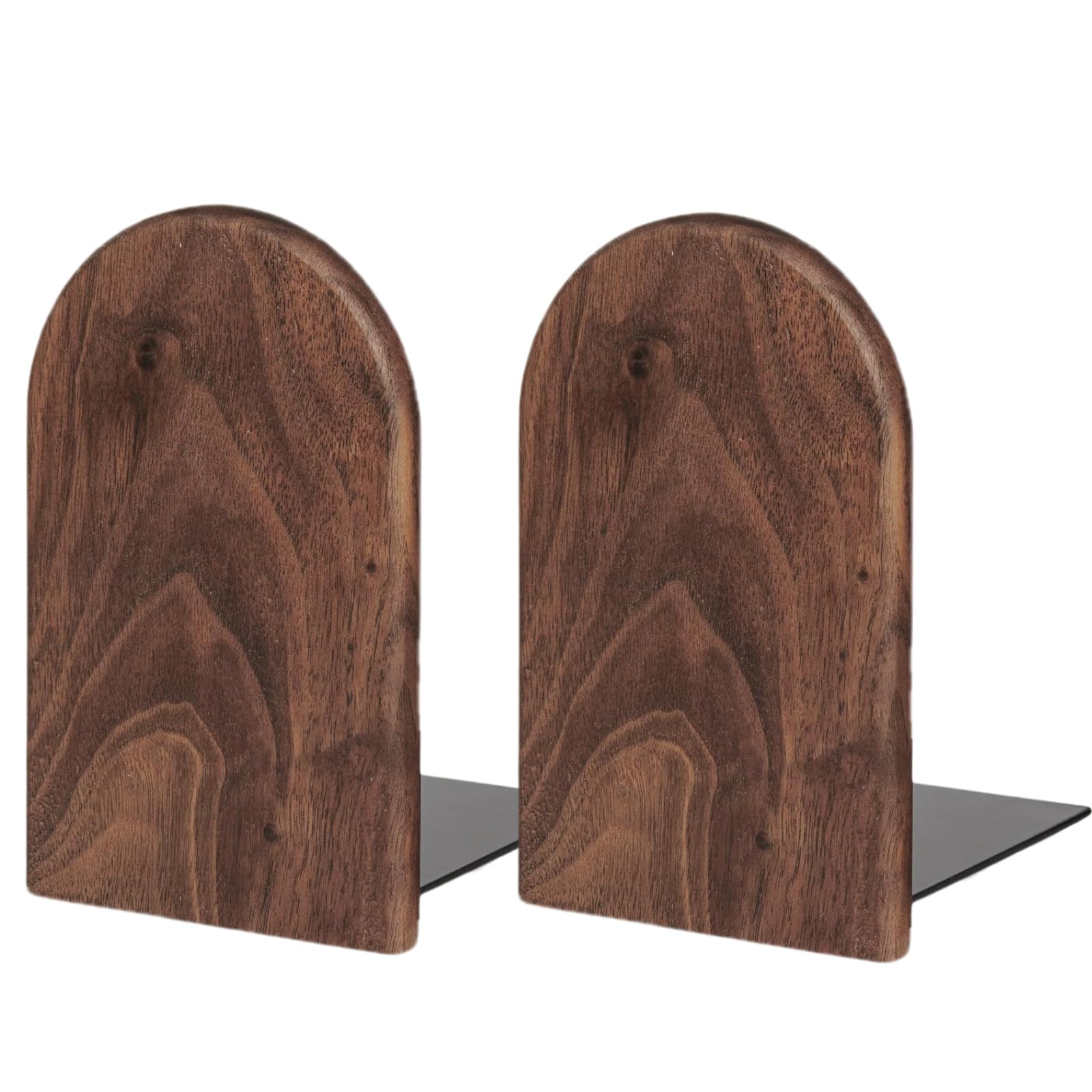 Book Ends for Shelves Books Bookend Book End Decorative Wooden Book Holders Book Stopper for Shelves Coolest Shelf Bookends for Kids Books Shelf Holder Organizer Accessories(Walnut 1 Pair)
