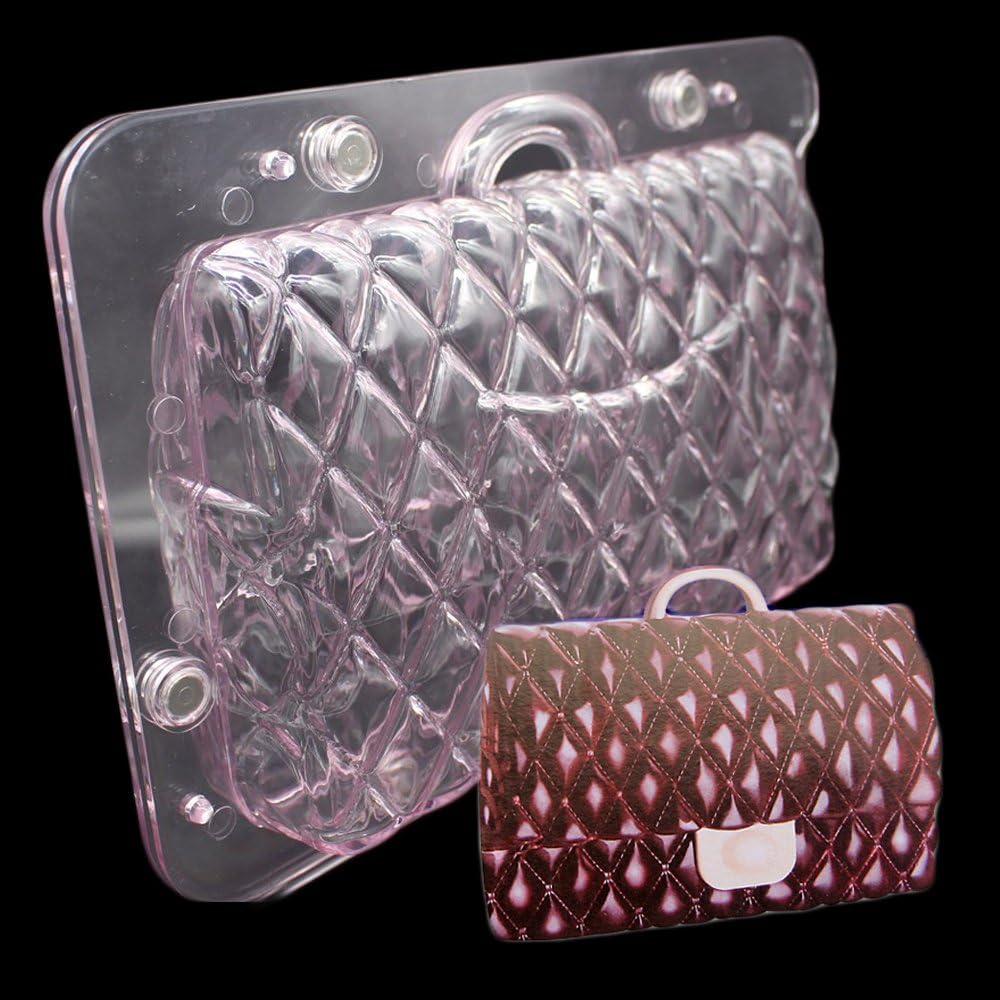 Large Size 3D DIY Handmade Cake lady handbag Chocolate Mold Plastic Polycarbonate Bag Cake Decorating Tools Chocolate Making PC Chocolate Mould