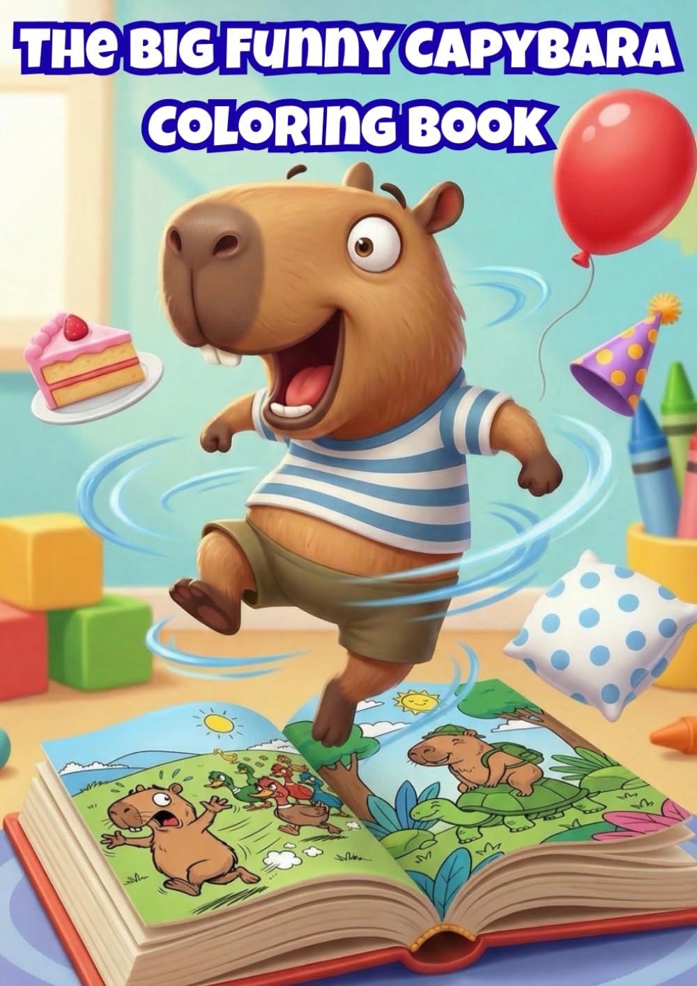 The Big Funny Capybara Coloring Book: 50 Fun and Action-Packed Coloring Pages for Kids Ages 5–10